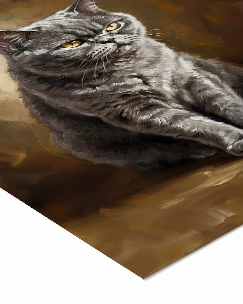 Gatos - Poster com Moldura de Madeira Premium