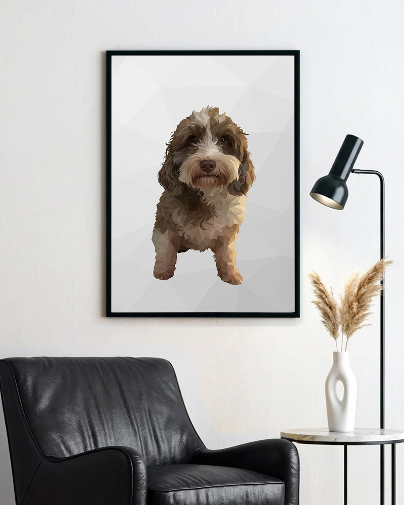 Cães - Poster com Moldura de Madeira Premium