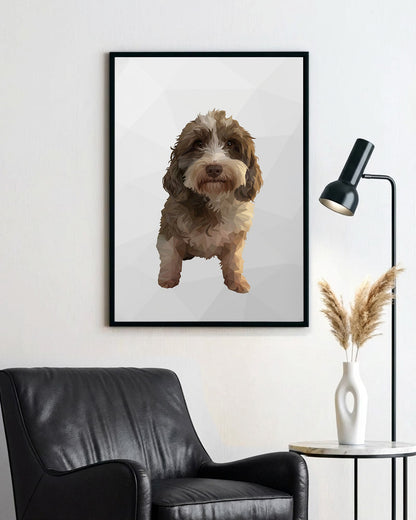 Cães - Poster com Moldura de Madeira Premium