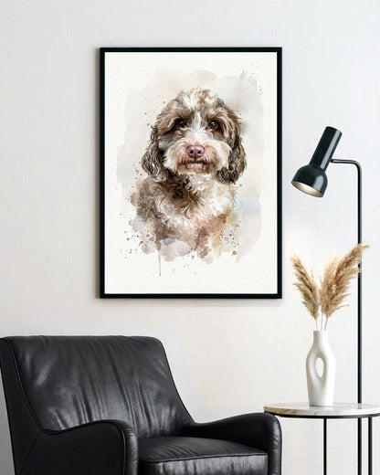 Cães - Poster com Moldura de Madeira Premium