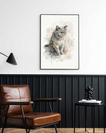 Gatos - Poster com Moldura Metálica Deluxe