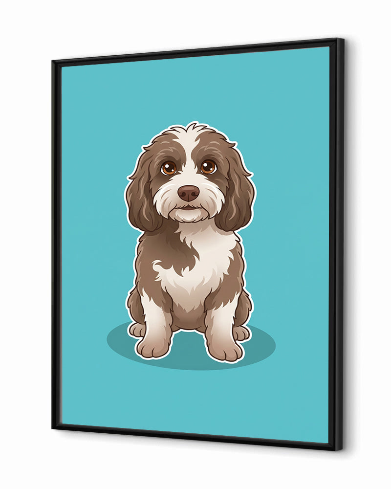 Cães - Poster com Moldura de Madeira Premium