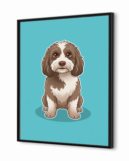 Cães - Poster com Moldura de Madeira Premium