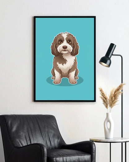 Cães - Poster com Moldura de Madeira Premium