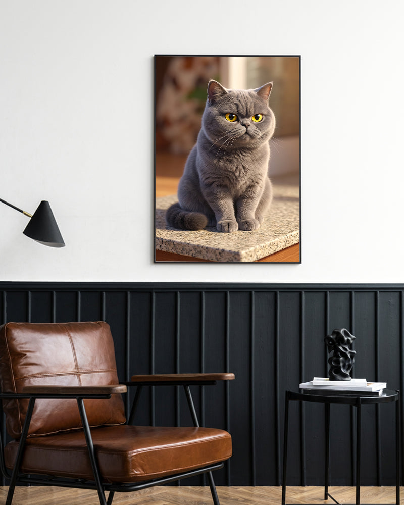 Gatos - Poster com Moldura Metálica Deluxe