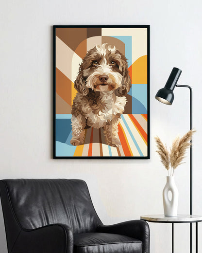Cães - Poster com Moldura de Madeira Premium