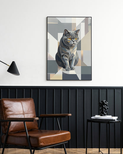 Gatos - Poster com Moldura Metálica Deluxe