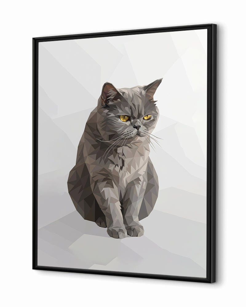 Gatos - Poster com Moldura de Madeira Premium