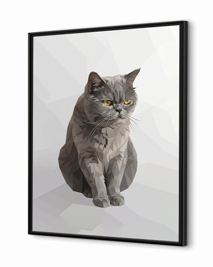 Gatos - Poster com Moldura de Madeira Premium