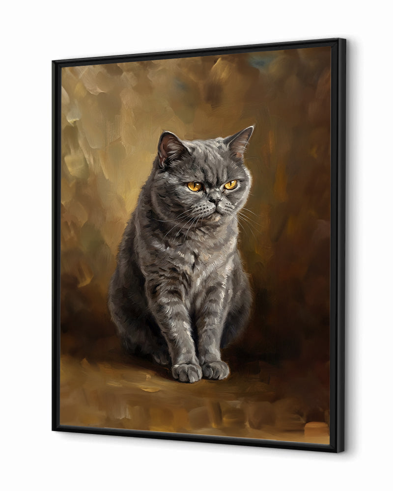 Gatos - Poster com Moldura de Madeira Premium