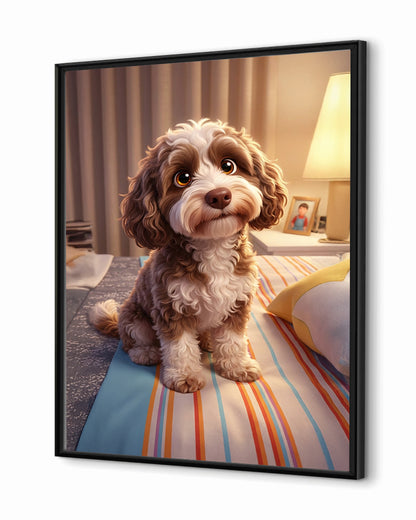 Cães - Poster com Moldura de Madeira Premium