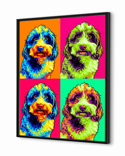 Cães - Poster com Moldura de Madeira Premium