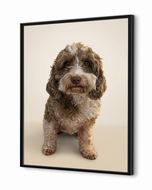 Cães - Poster com Moldura de Madeira Premium