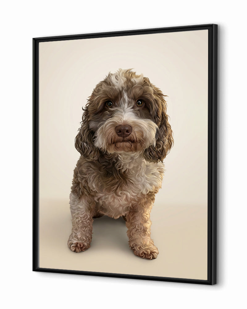 Cães - Poster com Moldura de Madeira Premium